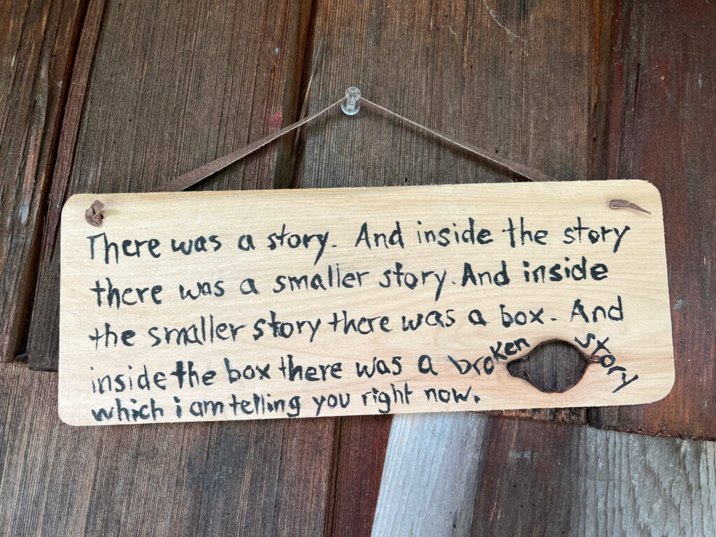 Story sign at Wavus